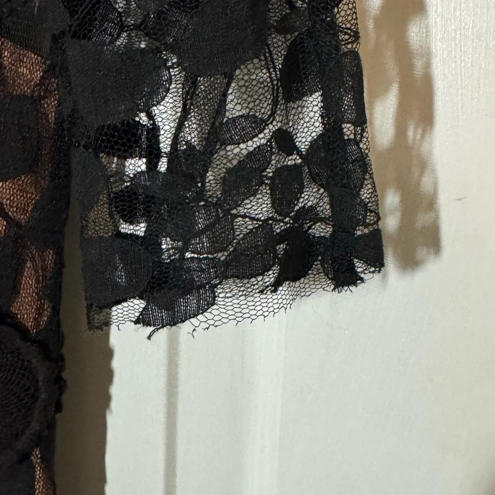 Byron Lars Black Lace Midi Dress